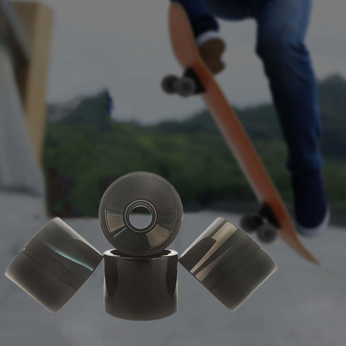4x Ruedas De Monopatín Pu Ruedas De Longboard 65mm