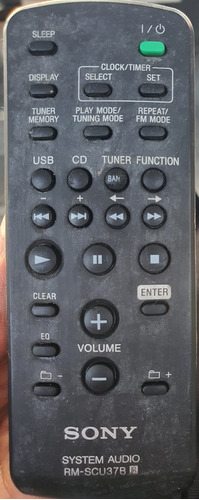 Control Sony Para Mini Componente, Modelo Rmscu37b