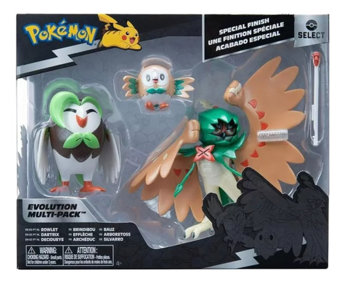 Pokemon Select Evolution - Rowlet + Dartrix + Decidueye