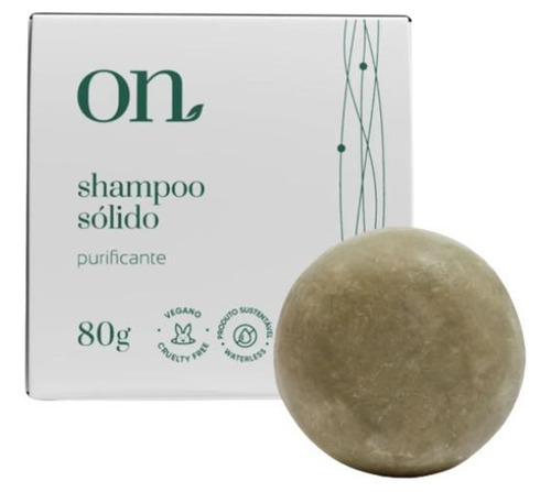 Kit 2x: Shampoo Em Barra Sólido Purificante Natural 80g