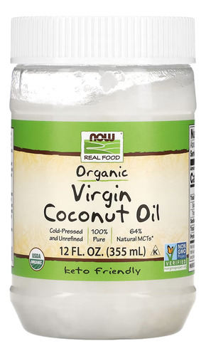 Óleo De Coco Virgem Now Foods 355ml 100% Puro Importado