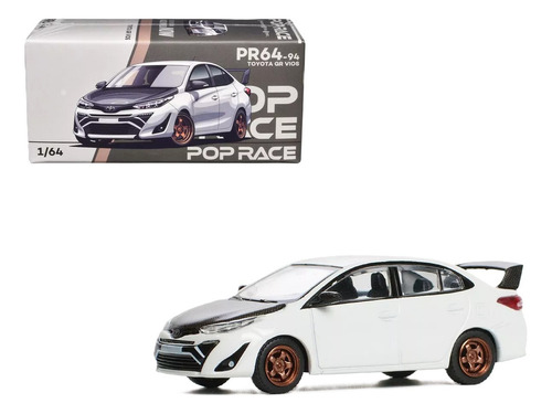 Pop Race Toyota Gr Vios Pr64-94 Escala 1/64 Color Blanco