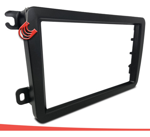 Imagem 3 de 6 de Moldura Painel Dvd Mp5 2 Din Gol G8 Voyage Saveiro Preta