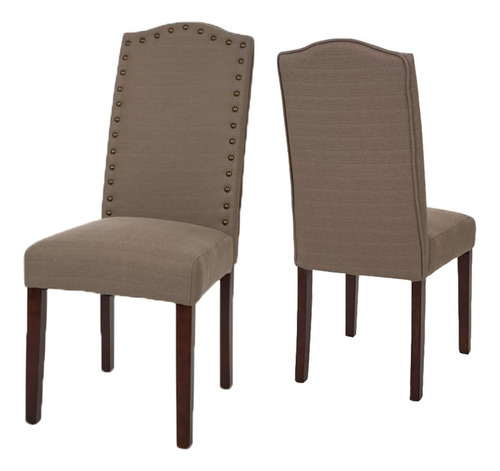 Glitzhome Juego De 2 Sillas De Comedor Tapizadas, Sillas Aco