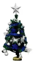 Comprar Arbol Navidad Verde Plateado Base Madera 60 Cm Pino Navideño