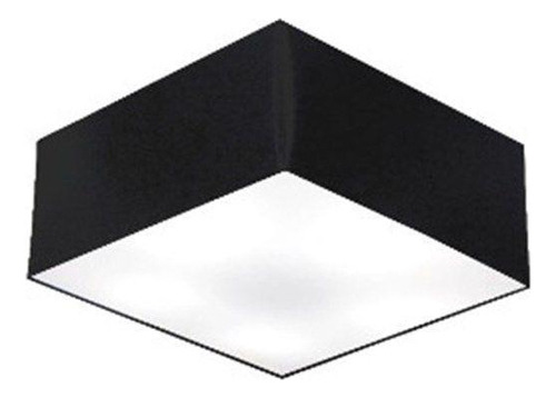 Plafon Para Quarto Quadrado Sq-3000 Cúpula Cor Preto