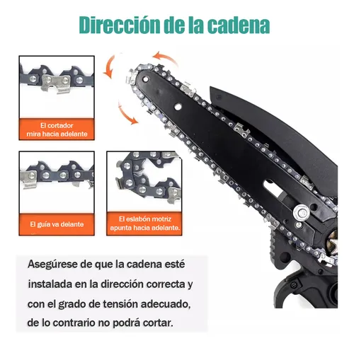 Kit De Repuesto Para 6 In Motosierras 3 Cadenas Y 1 Barras
