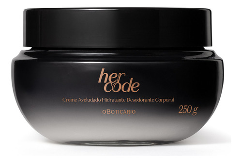 Combo 4 Creme Aveludado Hidratante Corporal Her Code 250g Fragrância Neutra