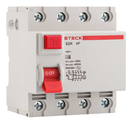Interruptor diferencial miniatura-para riel din Steck SDR46330