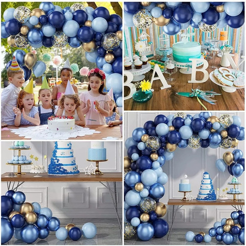 Guirnalda De Globos Azules Decoración De Arco De Cumpleaños