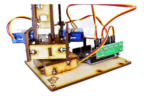 Brazo Robotico Didactico Para Arduino En Mdf