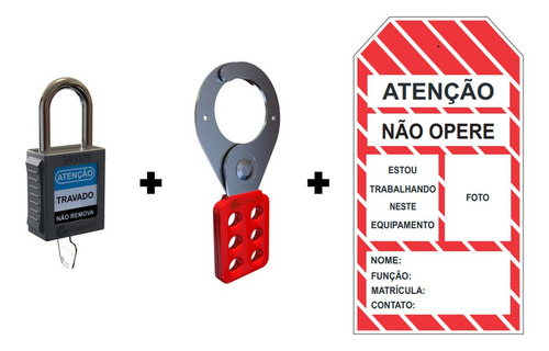 Imagem 1 de 7 de Kit Bloqueio Máquinas Loto Lockout Tagout Energias