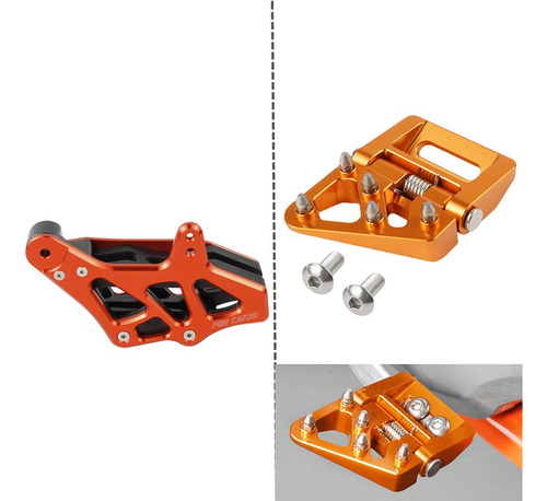 Nicecnc Kit Proteccion Guia Cadena Naranja Punta Pedal Freno