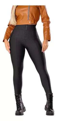 Calça Efeito Lipo Sem Zíper - Honey Be - Preto