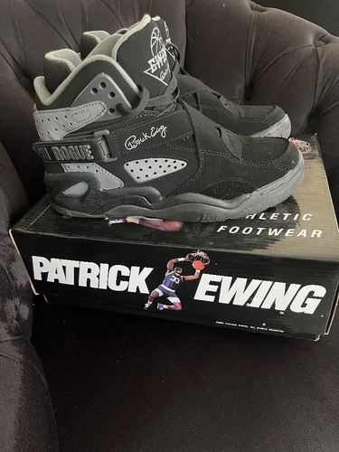 Zapatos Patrick Ewing Negro Excelente Estado En Su Caja 39,5