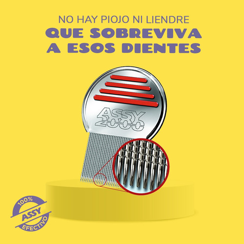 Peine Fino Assy 2000 Piojos Y Liendres Pack X 24 Unidades