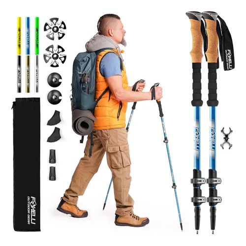 comprar Bastones De Senderismo Foxelli Plegables De Aluminio 2