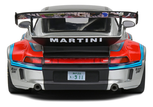 Miniatura Porsche 911 Rauh-welt Begriff (993) Bodykit Martini Racing 2020 Prateado 1:18 Solido
