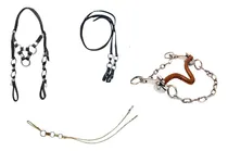 Comprar Cabeçada 3 Argolas Rédea 4 Argolas Chicote Freio Para Cavalo
