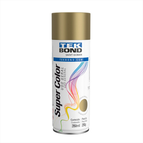 Tinta Spray À Base De Acrílico Tekbond 350ml Dourado 