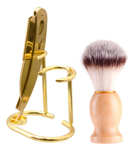 Kit De Barbear Molhado Ferramenta De Limpeza De Barbear Ouro