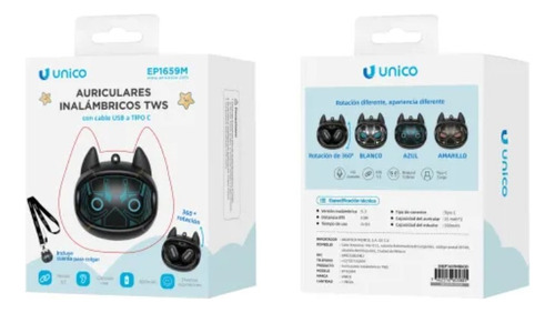 Audífonos Inalámbricos Aigostar-unico Ep1659m Amarillos Tws Negro