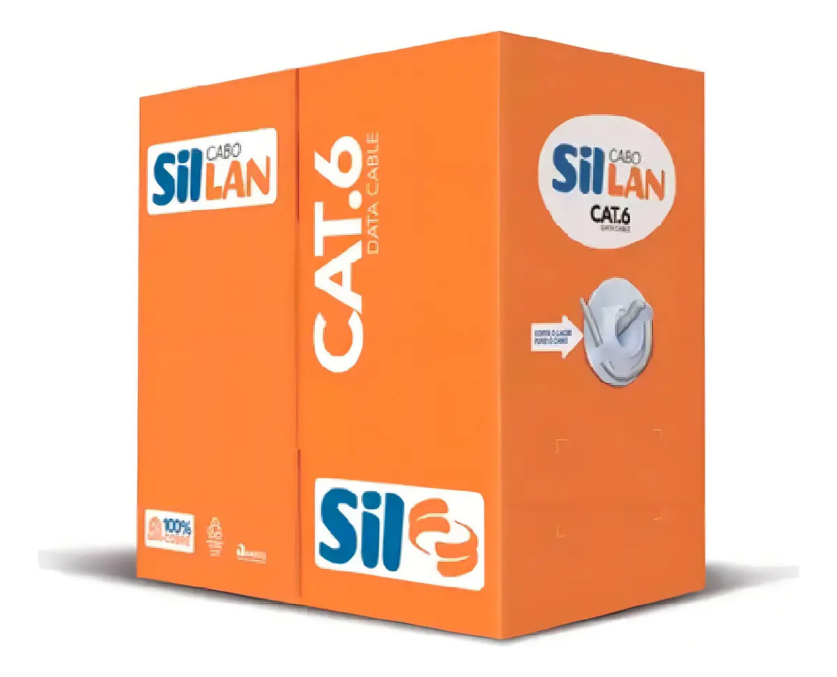 Cabo Informática 4 Pares 23awg Cat.6e Azul 30 Metros