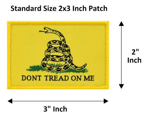 Bandera De Gadsden ?no Me Pises? Juego De Parches Tácticos