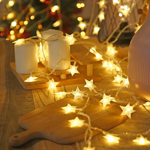 Imagen 4 de 9 de Luces Led De La Estrella Cuerda Cortinas Leds Decorativas