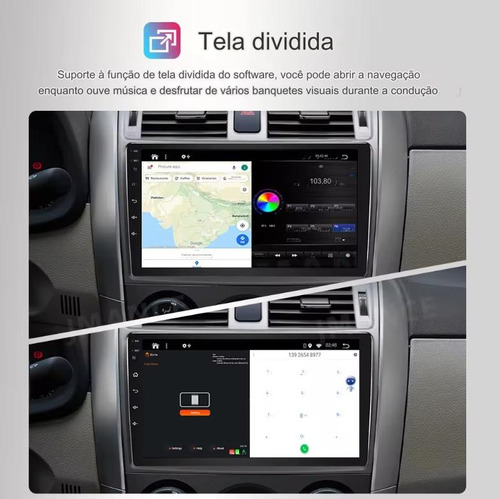 Player De Navegação Automotiva De 9 Polegadas Com Carplay