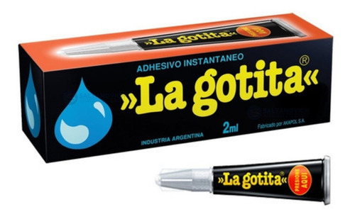 Imagen 3 de 4 de Pegamento La Gotita Adhesivo Instantáneo 2ml Transparente