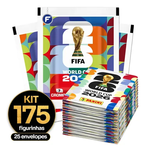 Kit Figurinhas Do Álbum Copa Do Mundo 2026 Envelopes Panini 175 Figurinhas