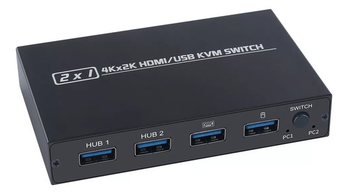 Conmutador Usb Kvm Y Hdmi H Hub Compatible Con 4k