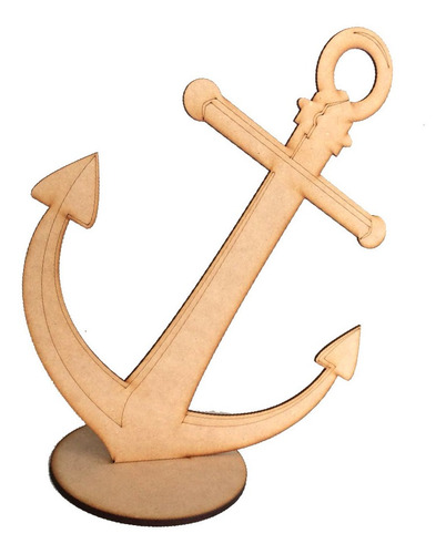 4 Figuras Ancla Mdf Marinero Marino Barco 45 Cm Centro Mesa