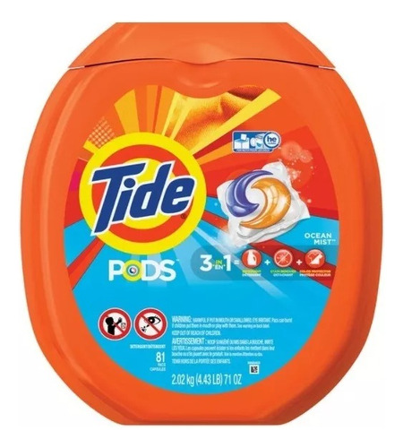 Detergente Tide Pods 3 En 1 Con 81 Capsulas