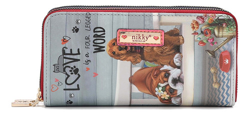 Cartera Doble Cierre One Happy Family Nikky By Nicole Lee 24