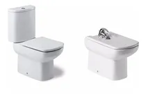 Comprar Combo Inodoro Largo Deposito + Bidet 3 O 1a Roca Dama Senso