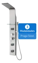 Comprar Femmto Griferia Praga plateado columna panel de ducha con hidromasaje jets acero duchador mano
