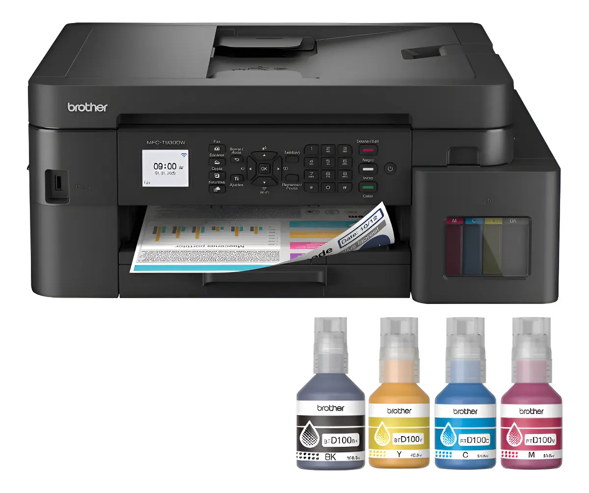 Multifuncional Brother Mfc-t930dw + Kit De Tintas Adicional Negro