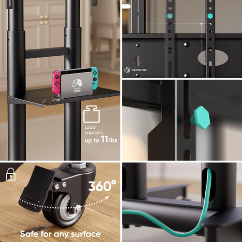 Soporte Móvil Para Tv De 32 A 75 Pulgadas Ajustable