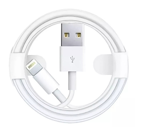 Imagen 3 de 7 de Cable De Conector Apple Lightning A Usb (1 Metro) Blanco