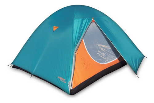 Carpa Iglu Para 4 Personas Spinit Camper Camping Impermeable Color Naranja/Turquesa