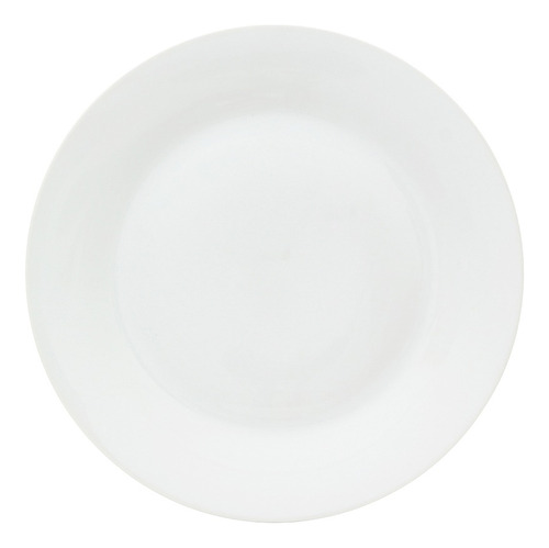 Set X 12 Plato Postre D20cm Blanco Porcelana Ceramica 