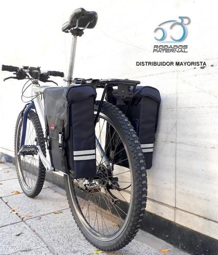 Imagen 5 de 10 de Alforja Bolso De Bicicleta Lateral 15lts Viaje Diario