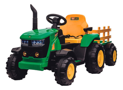 Trator Infantil Elétrico Verde Amarelo 12v Zippy Toys Voltagem Do Carregador 110v