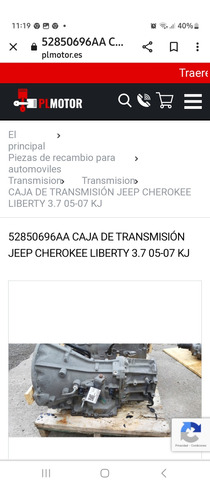 Caja  Transmicion Automática Jeep Libeety 4x4 Año 2002/2008