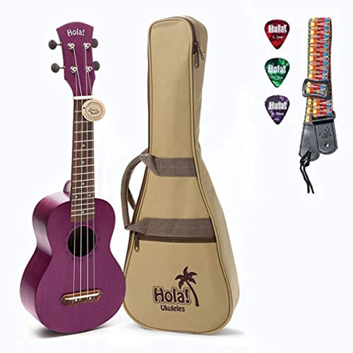 Hola Music Hm121pp Paquete De Ukelele Soprano De Lujo De Cao