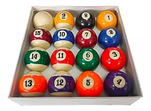 Set Juego Bolas De Billar Pool X16 Standard Carambola