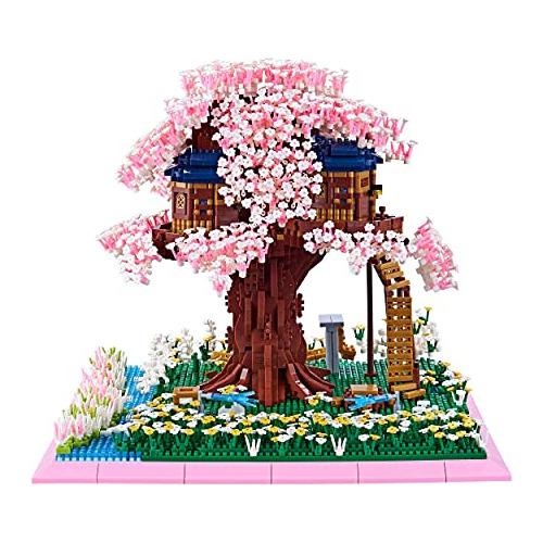 5280 Pcs Casa Del Árbol Japonés Micro Bloques De Cons...