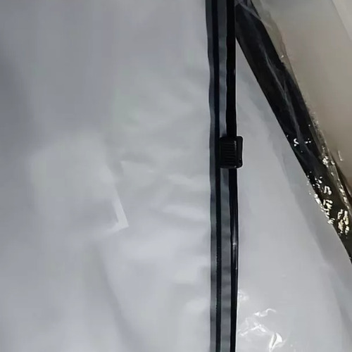 Saco Plástico Transparente 18x25 Zíp Lock Preto Roupa 50un